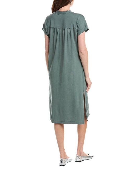 Masai Green Solid Midi Dress
