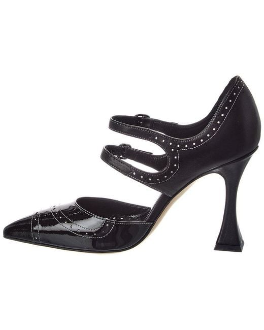 Manolo Blahnik Black Monzubo 105 Leather Pump