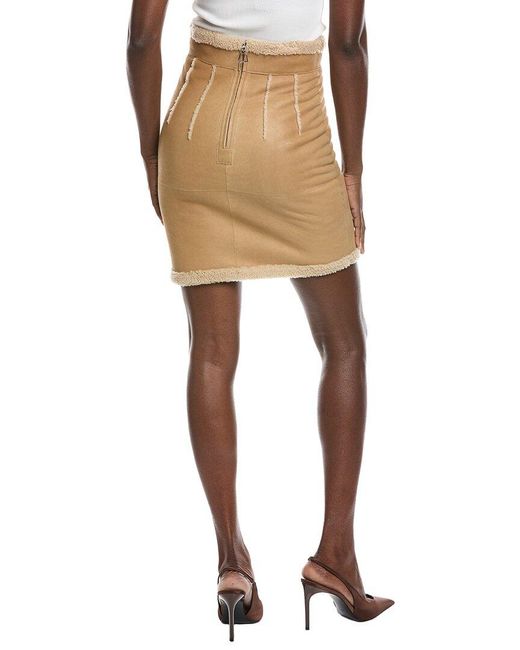 Akris Natural Shearling Skirt