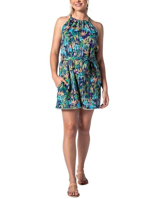 Tori Richard Blue Chriselle Romper