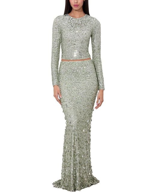 Alice + Olivia Green Charity Embellished Gown