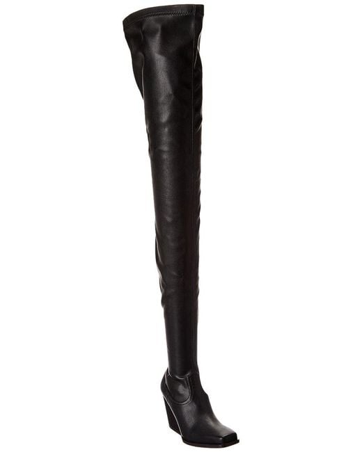 Stella McCartney Black Bow Stretch Over-The-Knee Boot