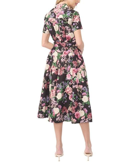 Ted Baker White Charlie Drop Waist Linen Midi Dress
