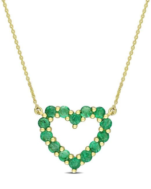 Rina Limor Blue 10k 0.70 Ct. Tw. Emerald Heart Pendant