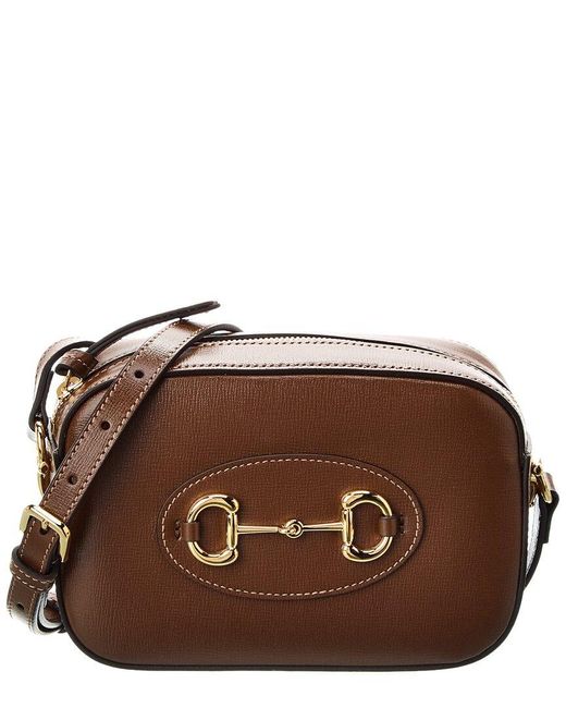 Gucci Brown Horsebit 1955 Small Leather Shoulder Bag