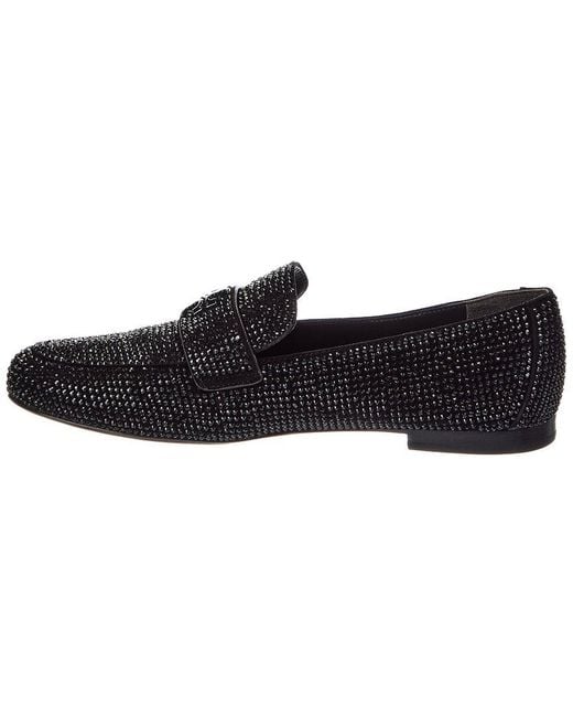 Tory Burch Black Mini Everly Embellished Loafer