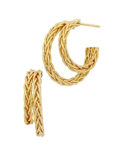 Savvy Cie Metallic 18K Plated Statement Earrings