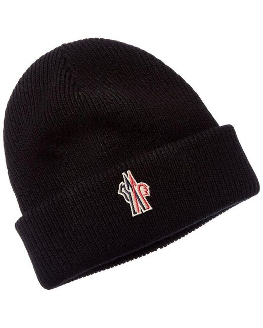 Moncler Black Wool Hat for men