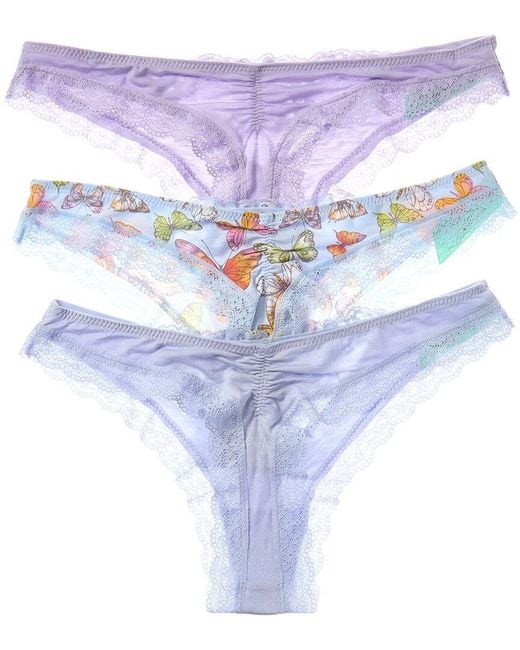 Honeydew Intimates Blue Set Of 3 Willow Thong