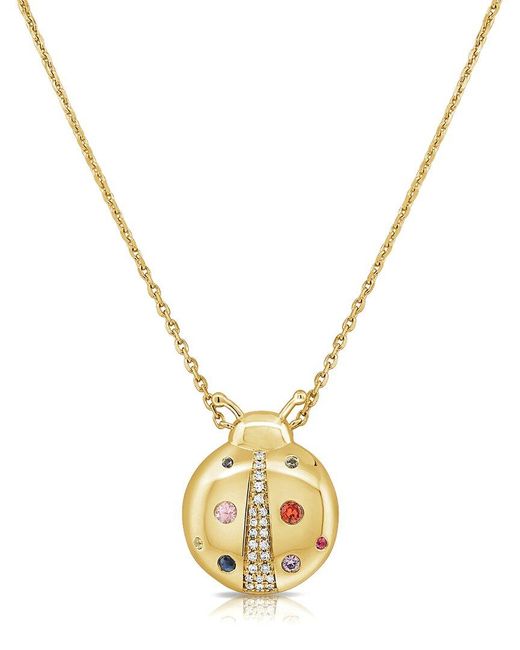 Sabrina Designs Metallic 14k 0.14 Ct. Tw. Diamond & Necklace