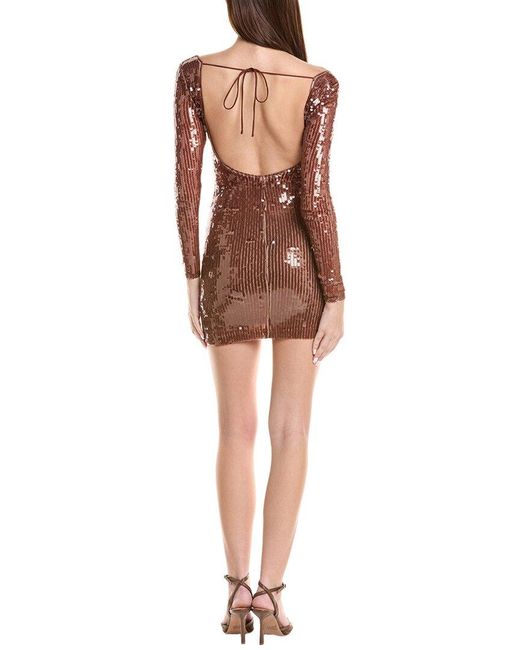 Bardot Brown Verona Sequin Mini Dress