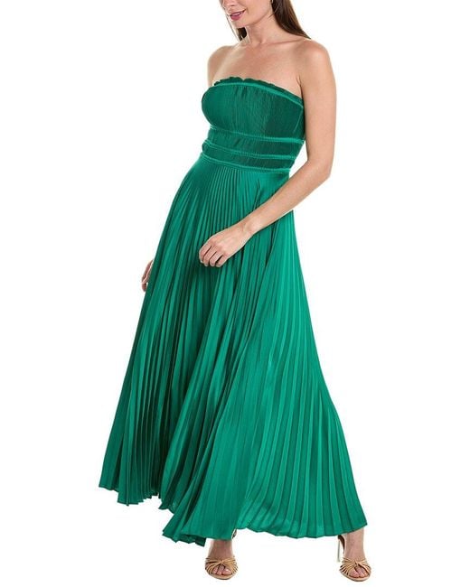 Taylor Green Satin Maxi Dress