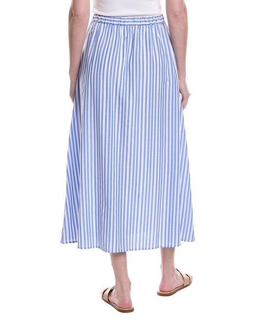 Vince Camuto Blue Placket Maxi Skirt