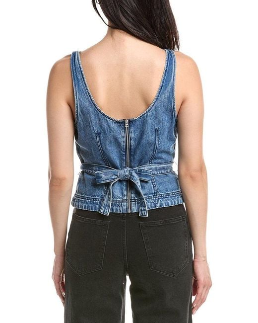 Rag & Bone Blue Ultra Featherweight Estelle Top