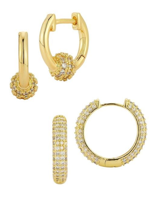 Glaze Jewelry Metallic Plated Cz Earrings