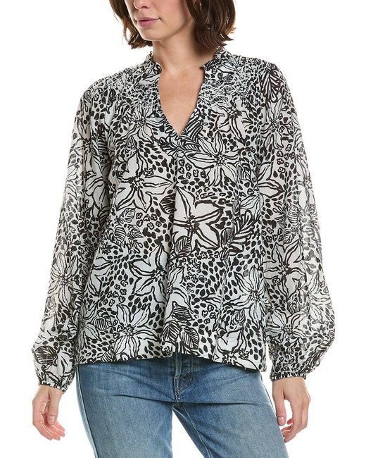 Lilly Pulitzer Gray Lourdes Top
