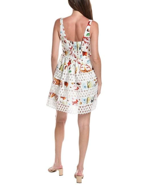 LAYERED WITH LOVE White Giorgia Crochet Trim Mini Dress