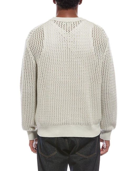 FRAME Gray Wool-Blend Crewneck Sweater for men