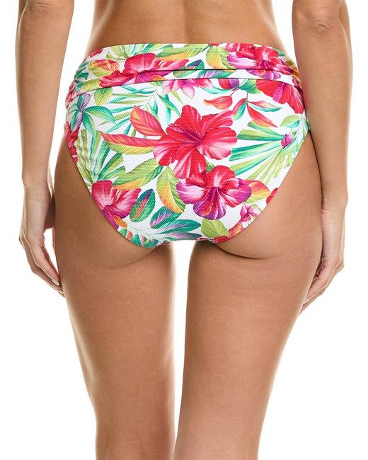 Tommy Bahama Pink Island Cays Fiesta High-Waist Bikini Bottom