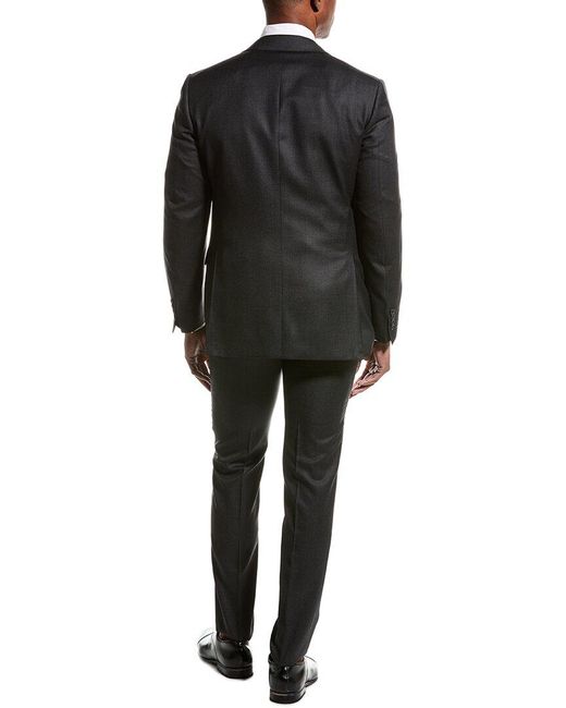 Canali Black 2pc Wool Suit for men
