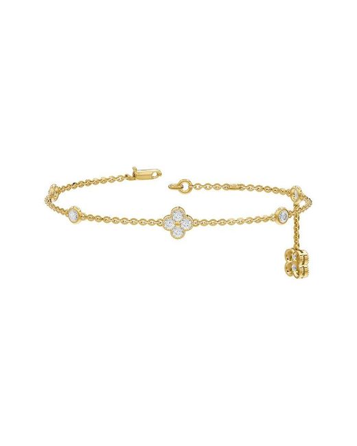 Lab Grown Diamonds Metallic 18K Plated 1.30 Ct. Tw. Lab-Grown Diamond Bracelet