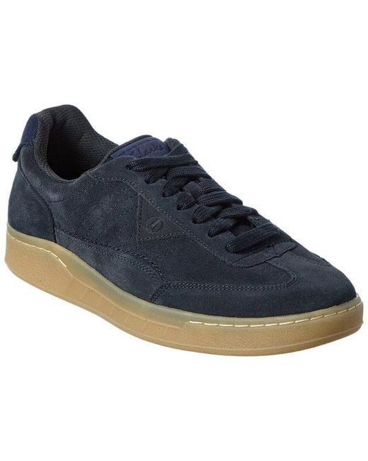 Clarks Blue Craftrally Ace Suede Sneaker for men