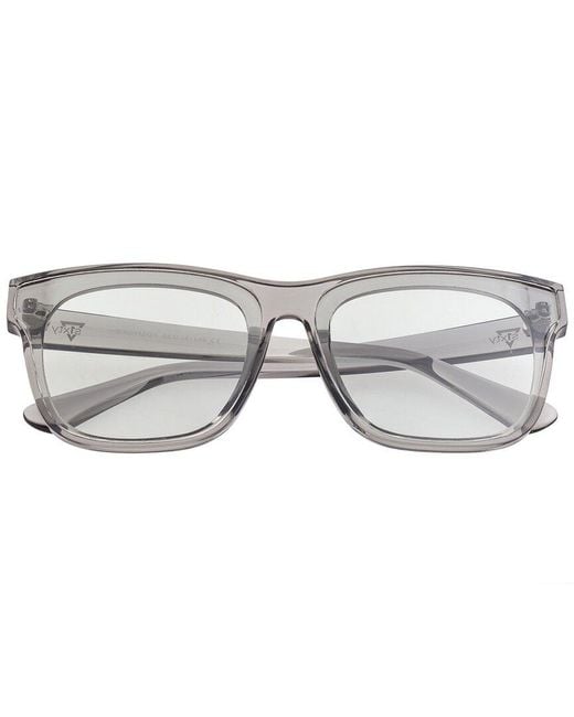 Sixty One White Unisex Delos 66mm Polarized Sunglasses for men