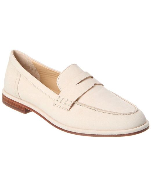 J.McLaughlin White Concetta Leather Loafer