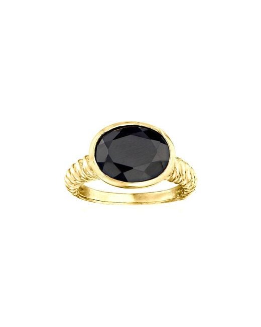 MaxColor Multicolor 18K Over 4.00 Ct. Tw. Onyx Ring