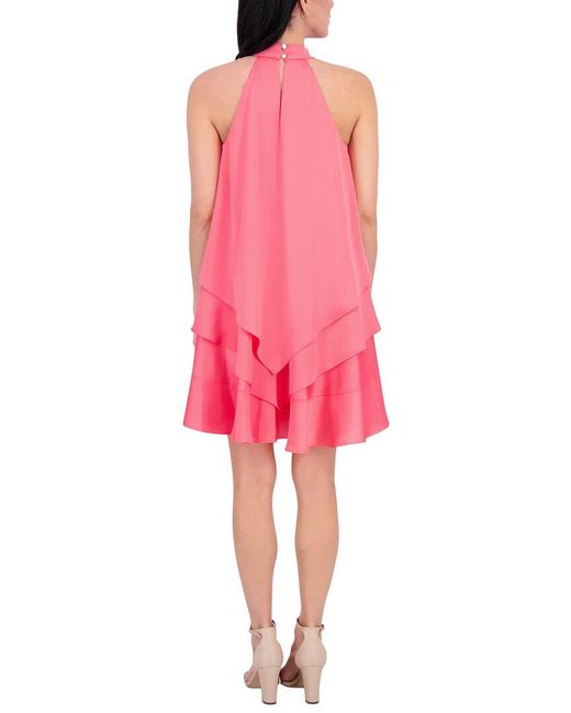 Kensie Pink Satin Charmeuse Mini Dress