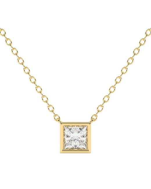 Lab Grown Diamonds Metallic 14K 1.00 Ct. Tw. Lab-Grown Diamond Necklace