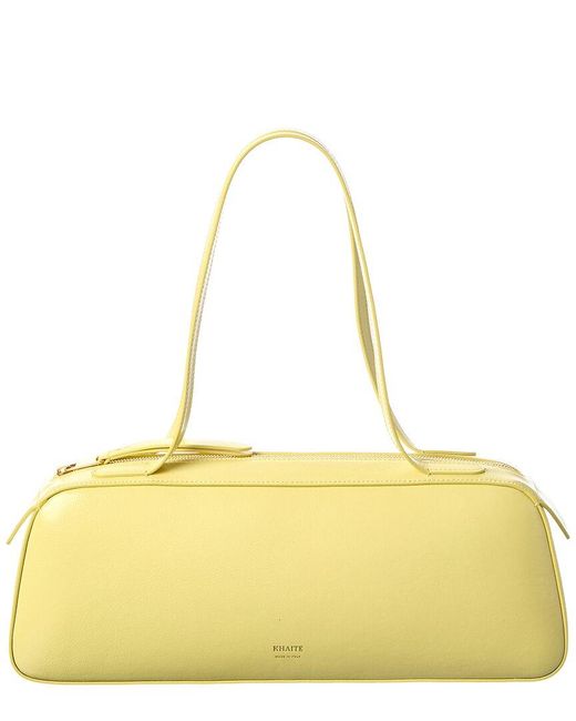 Khaite Yellow Simona Leather Shoulder Bag