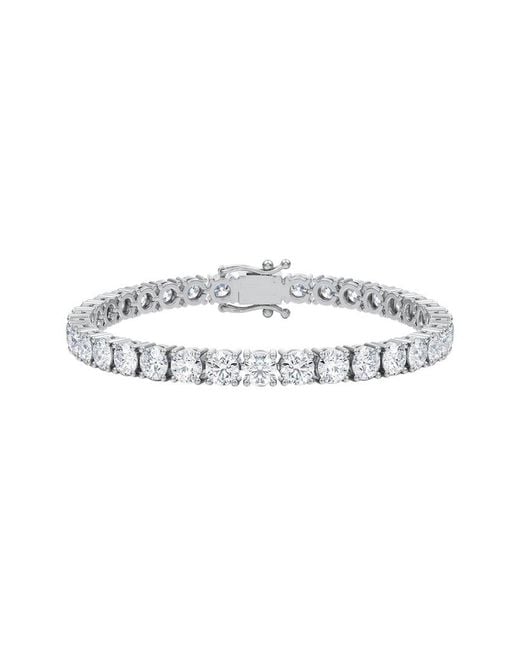 Forever Creations Signature White Forever Creations 14K 12.00 Ct. Tw. Lab Grown Diamond Tennis Bracelet