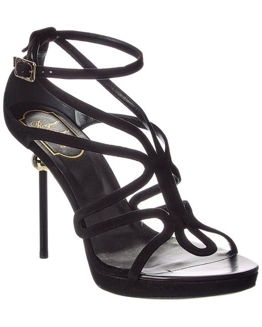 Roger Vivier Black Suede Sandal