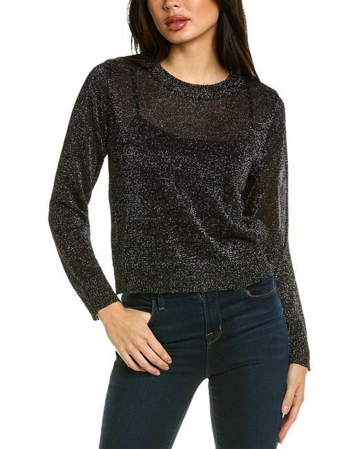 Gracia Metallic Sweater in Black | Lyst