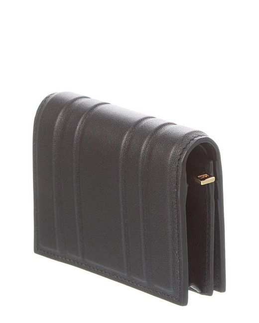 Ferragamo Gray Padded Leather Card Case