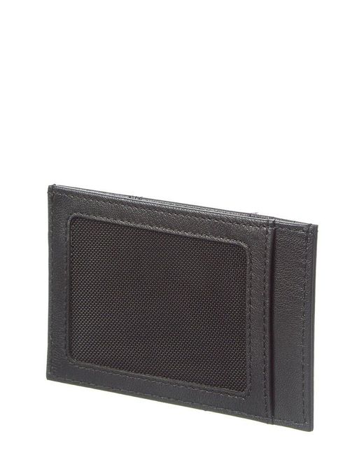 Boss Gray New Crosstown Leather & Mesh Card Case for men