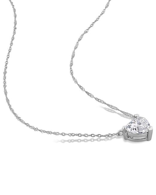 Lab Grown Diamonds Metallic Created Forever 14K 1.00 Ct. Tw. Lab-Grown Diamond Center Design Necklace
