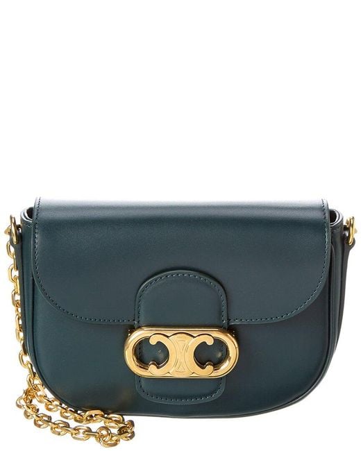 Celine Chain Maillon Triomphe Leather Shoulder Bag Lyst