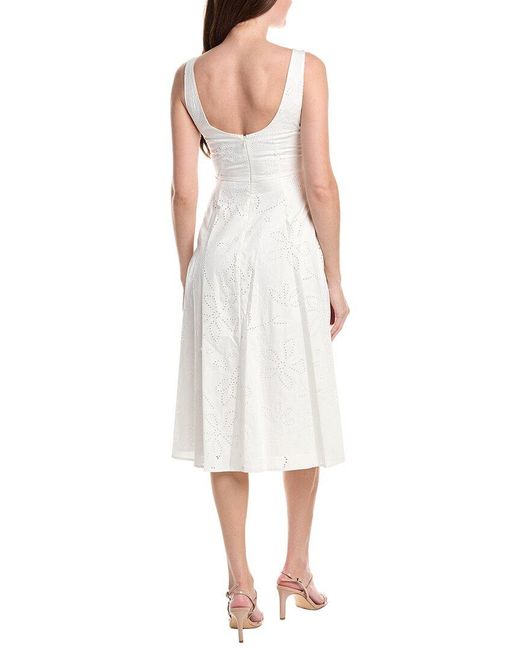 Sam Edelman White Pintuck Midi Dress