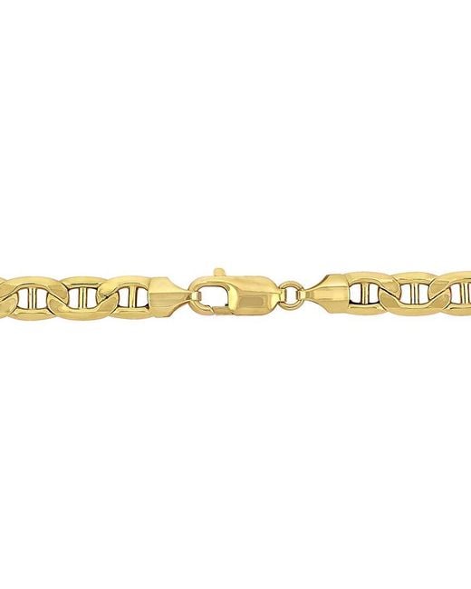 Italian Gold Metallic 10k Marine Link Chain Necklace