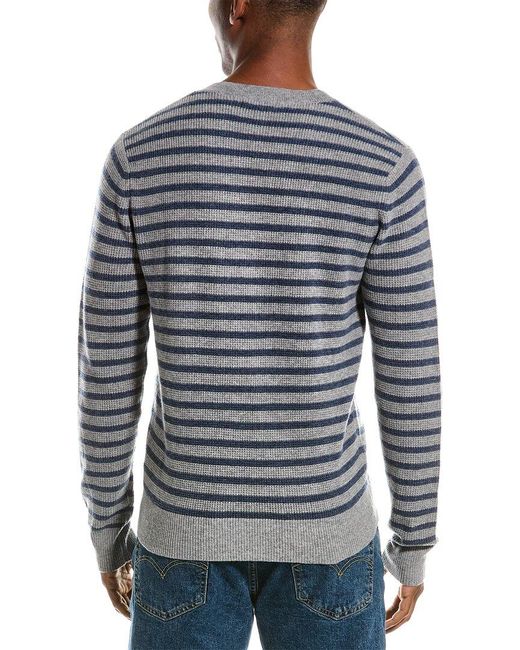 Kier + J Blue Kier + J Striped Wool & Cashmere-blend Sweater for men