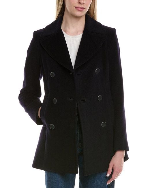 Fleurette Black Wool-Blend Coat