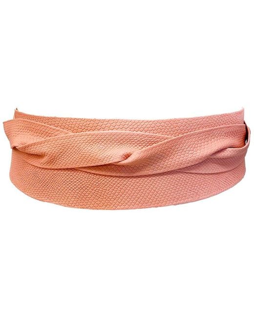 Ada Pink Classic Wrap Leather Belt