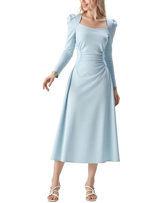 BELLA DESERT Blue Midi Dress
