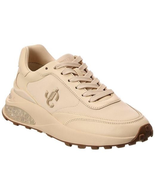 Jimmy Choo Natural Memphis Leather Sneaker