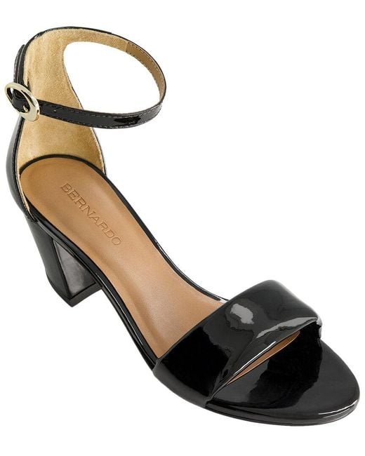 Bernardo Black Bowie Leather Sandal