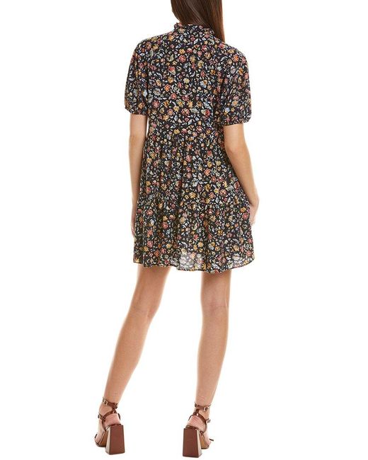 Cece Blue Tiered Babydoll Dress