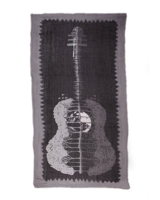 Blue Pacific Black Guitar Scarf