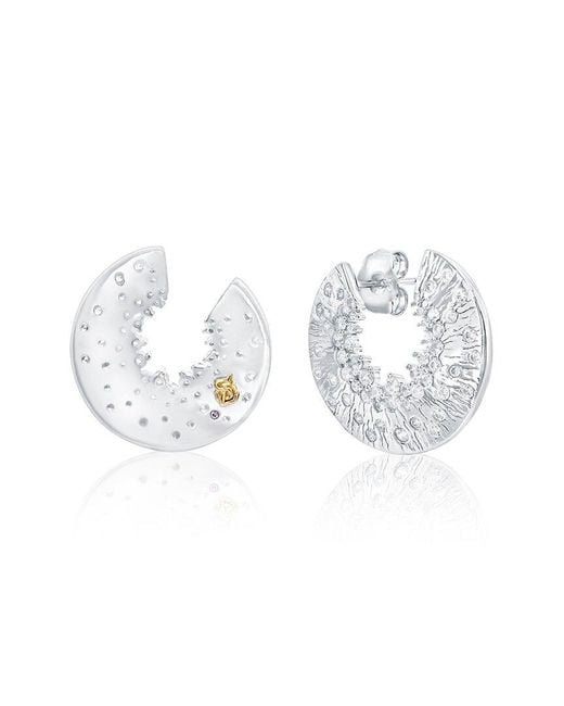 Suzy Levian CZ Jewelry White Suzy Levian Cz Confetti Earrings